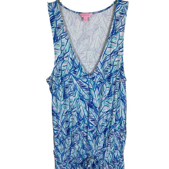 Lilly Pulitzer Paulina Jumpsuit Multi Bennet Blue Let’s Mango S - Picture 3 of 5